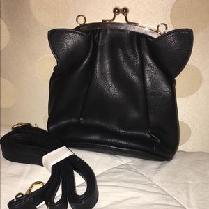 New Black cat ear meowington clutch bag